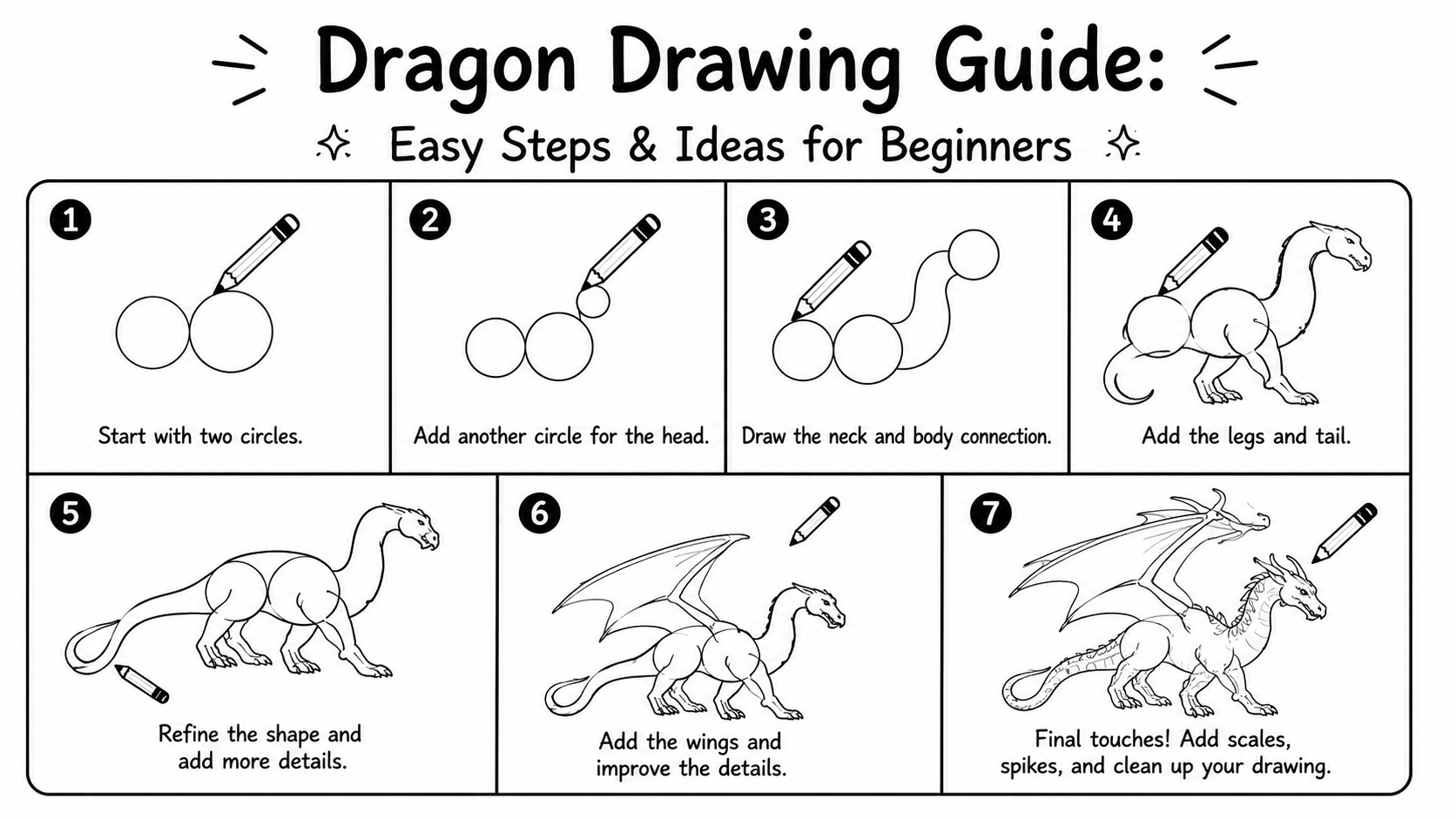 Dragon Drawing Made Easy A Step-by-Step Guide for Every Skill Level